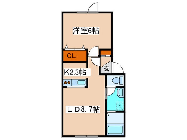 ル－シ－・リ－Ａの物件間取画像